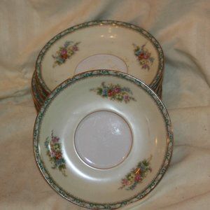 Noritake Japan Lot 7 LARGE Saucers Occupied Japan